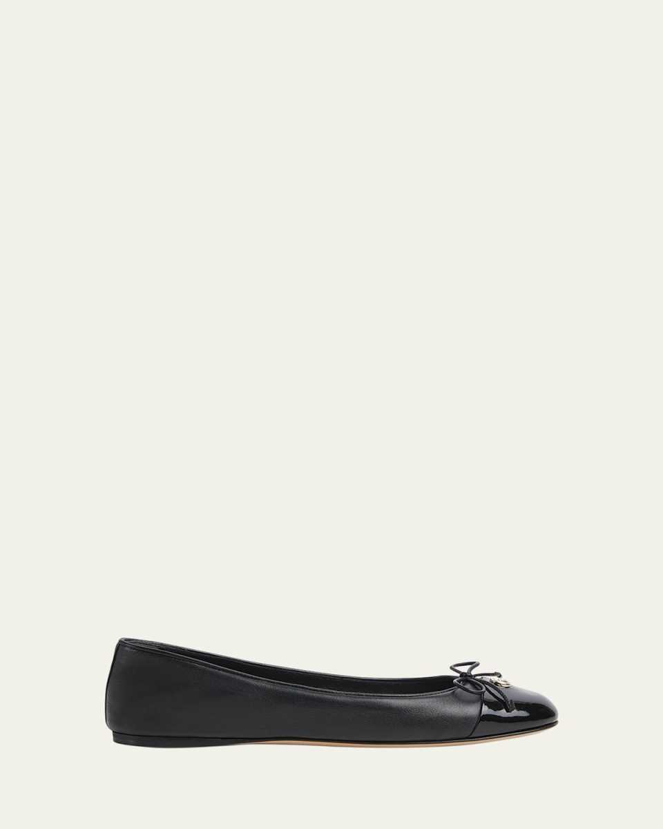 New Marmont GG Nappa Leather Ballerina Flats